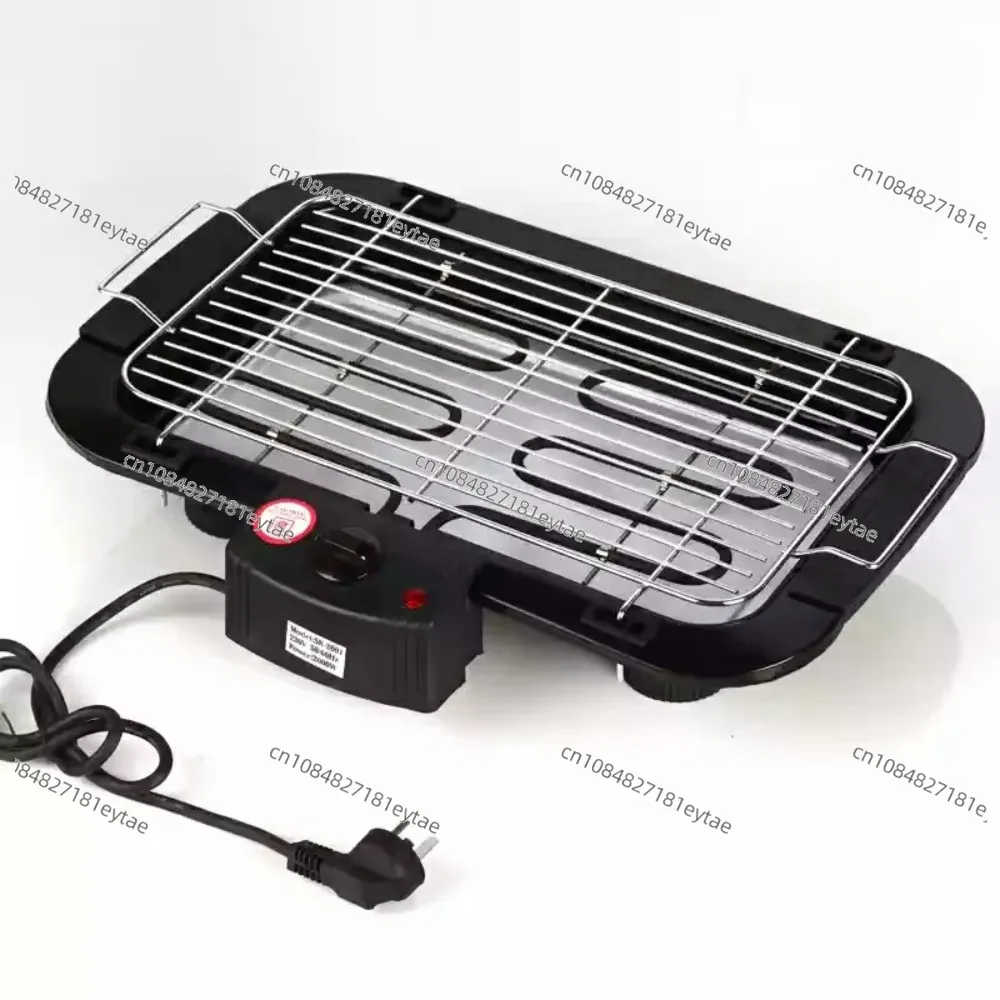 Electric Mini Smokeless BBQ Grill Indoor Outdoor Korean Table Charcoal Rotisserie Rotary Motor with Island Plate Commercial