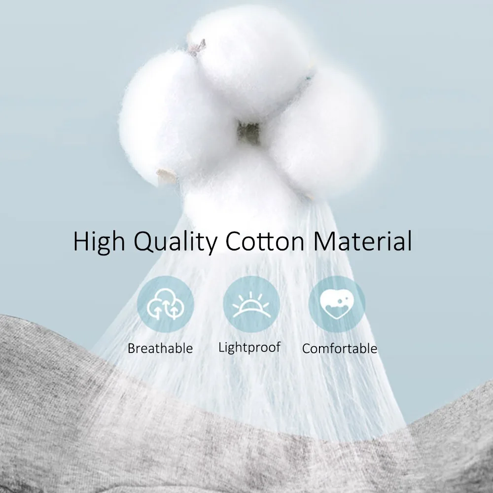 

Cotton Sleep Eye Mask Light Blocking Zero Pressure Sleeping Mask Adjustable Strap Soft Texture Blackout Eye Mask Sleep Travel