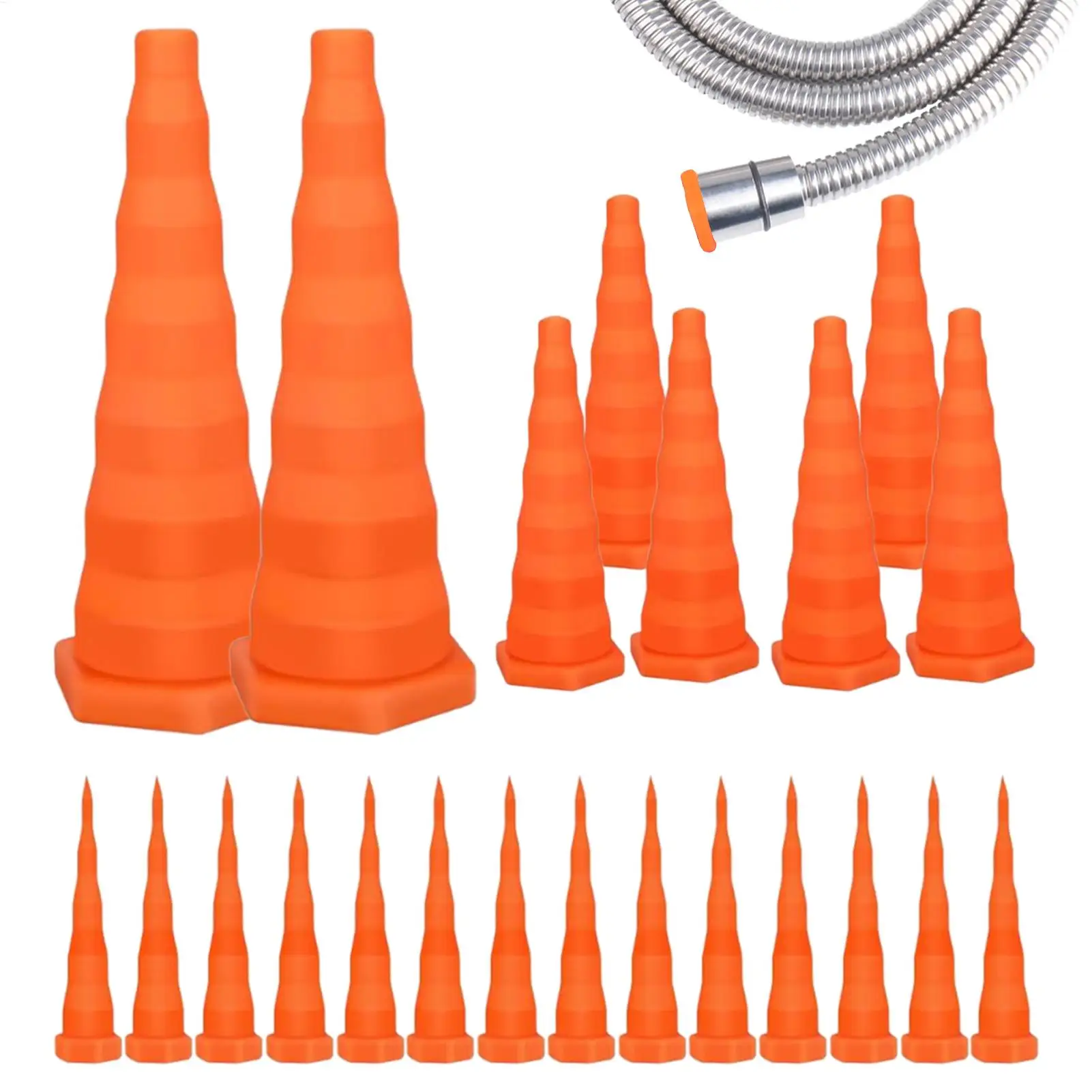 22pcs Hydraulic hose plugs Conical Sealing plug for hydraulic oil Drip Proof rubber hose pipes stopper  For Irrigation Lines