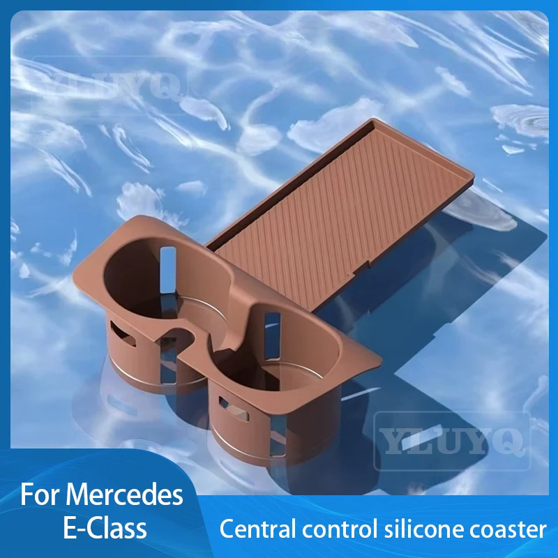 2025 para mercedes-benz Clase E posavasos de agua E300 estera de Control central E350 portavasos de silicona accesorios interiores de coche