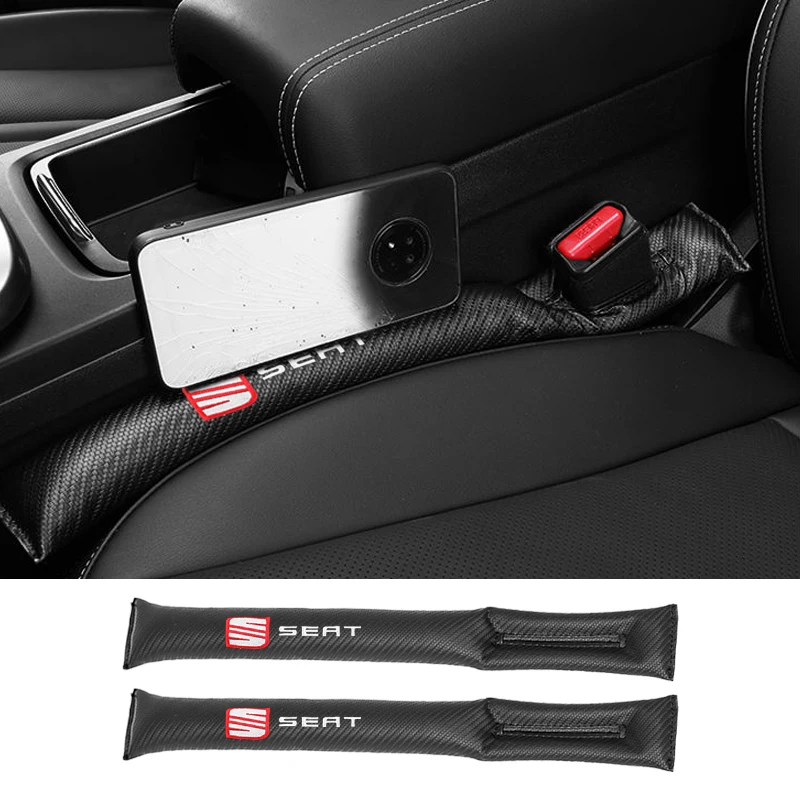 Car Seat Gap Plug Strip Filler Padding Leakproof Pads Auto Accessories For Seat Cupra FR+ Leon 2 Mk3 Mk2 5f 1P Ibiza 6l 6j Altea