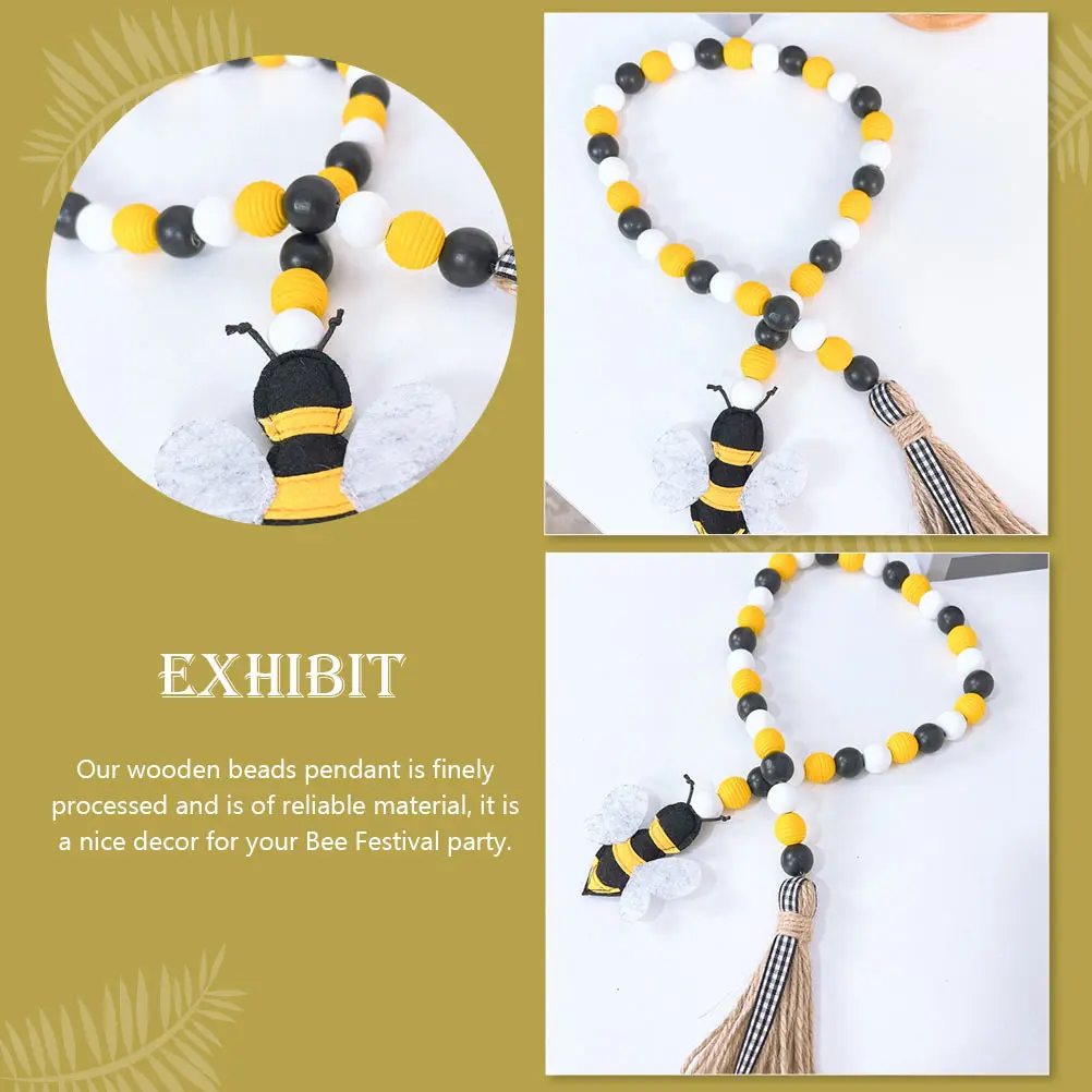 

Rustic Country Beads Garland Bee Wooden Decor Farmhouse Decoration Wedding Decorations Child
