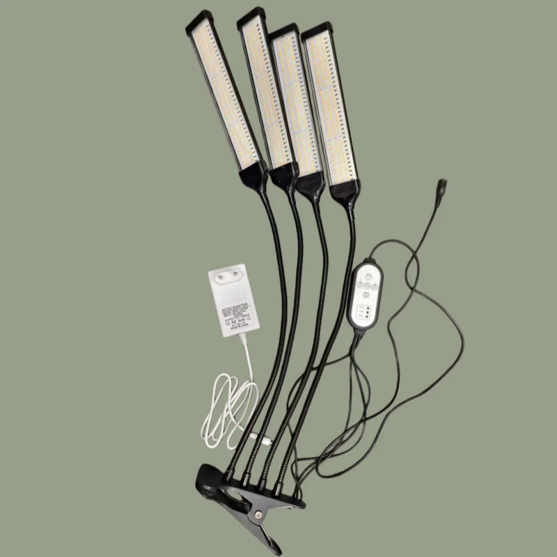 LED Clip Plant Light, 105 Beads Full Spectrum, Dimmable & Timing, Grow Lamp for Home Seedling Cultivation