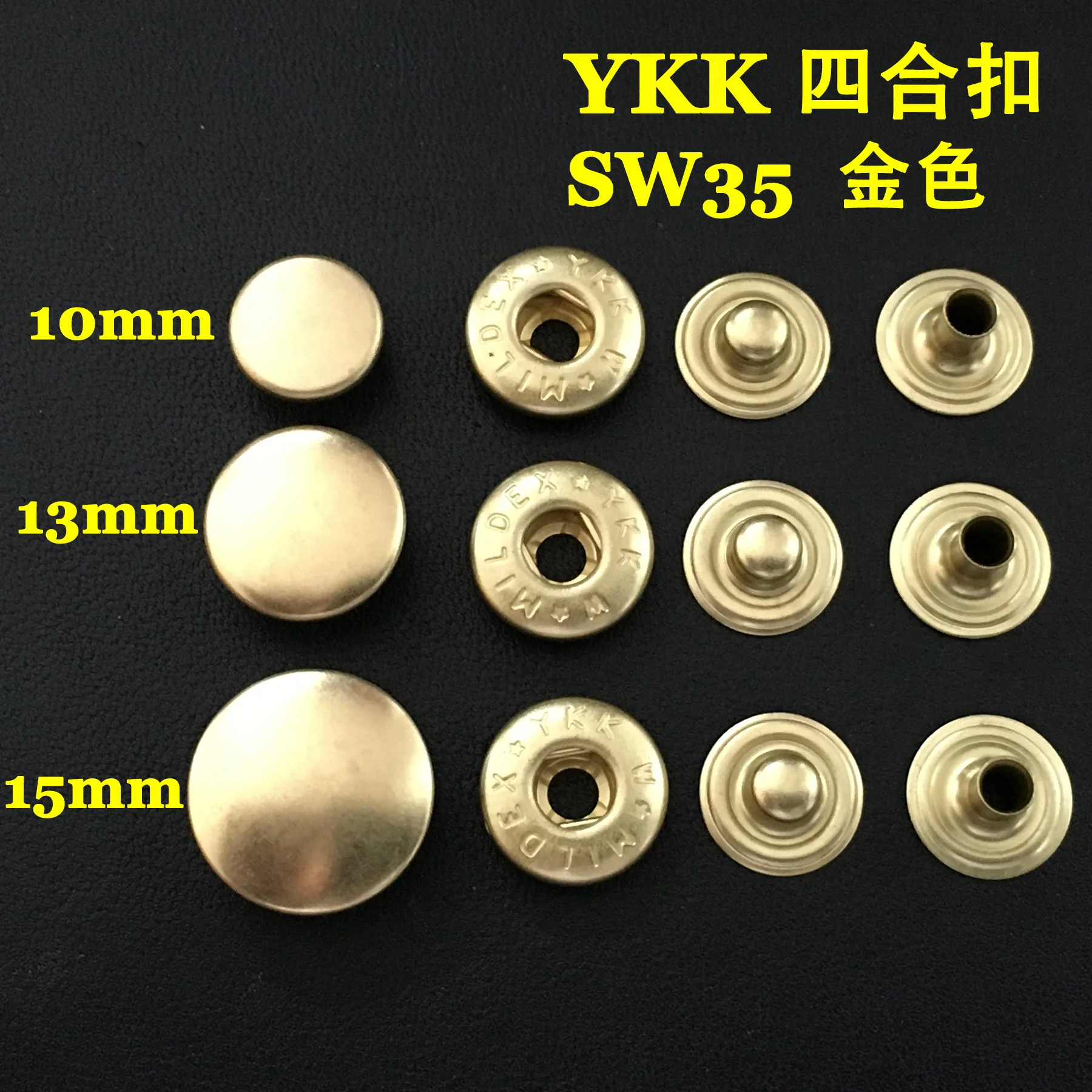 

20pcs/50pcs Japanese YKK Four Button High-end Copper Metal Button Wallet Jacket Down Copper Button Spring Buckle SW35