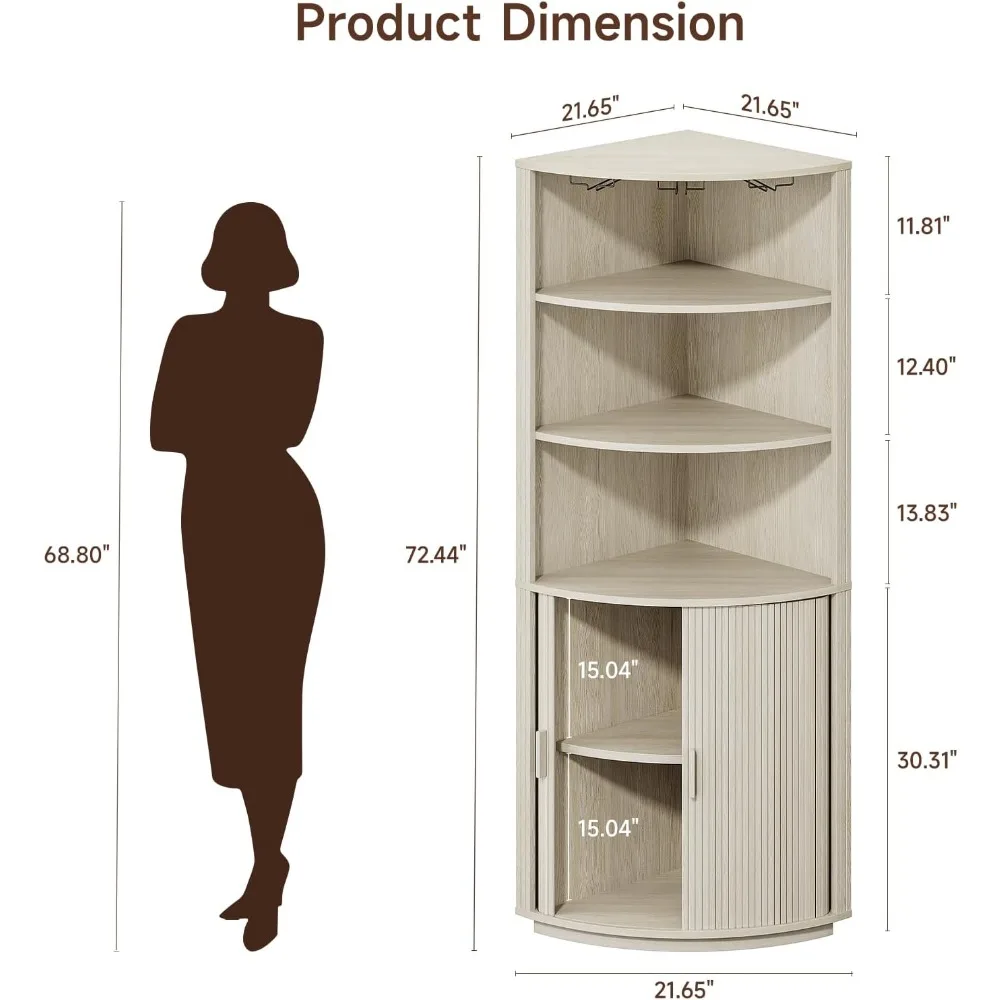 White LED Corner Bar Cabinet 2