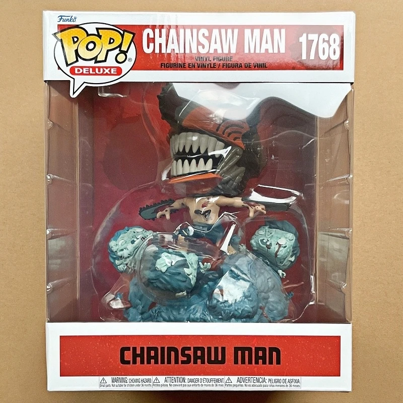 Funko Pop! Motosierra Deluxe Chainsaw Man de 6 pulgadas # Figura de Vinilo Original 1768, Modelo Coleccionable de Anime, Adorno de Escritorio, Juguete de Regalo para Fanáticos del Anime