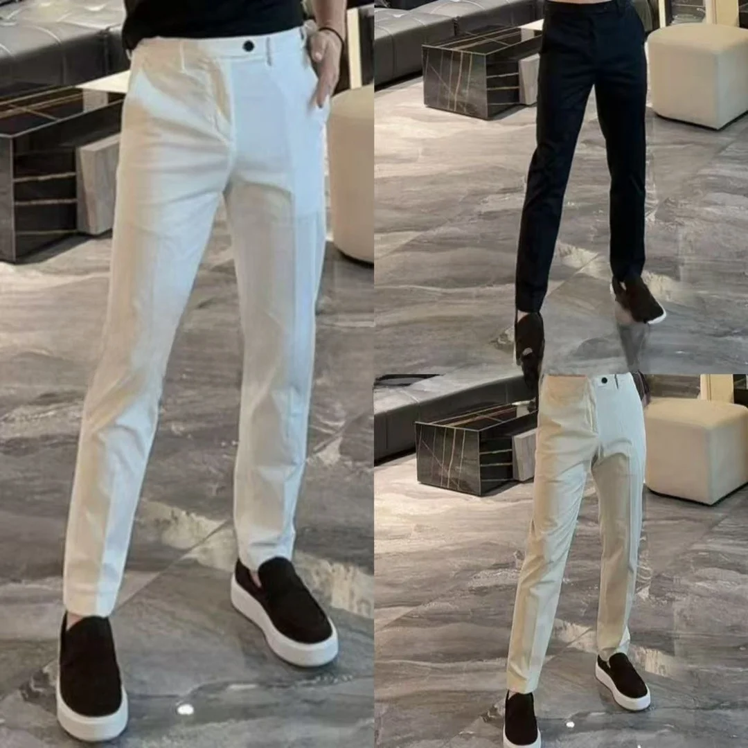 

Business Casual Straight Leg Men's Pants High Quality Slim Fit Spring 2026 Lightweight Luxury Versatile Long Trousers