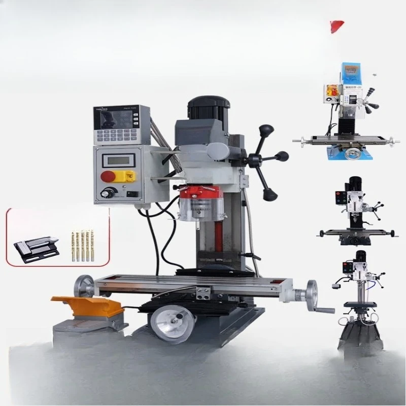 

Small household mini multifunctional drilling and milling machine, new metalworking 220V micro