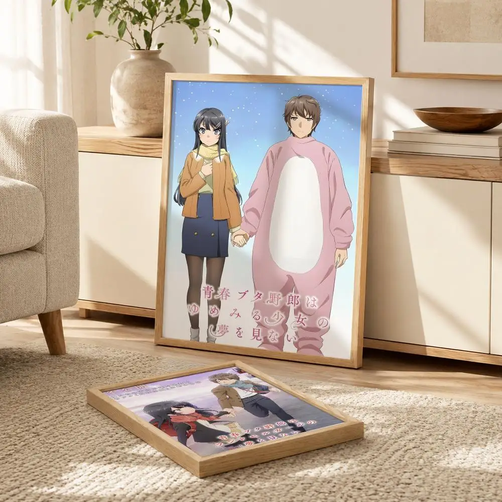 anime Does Not Dream Of Bunny Girl Senpai Poster Modern PP Paper Wall Decorative for Cafe Office Bar Home Wall Decor Gift