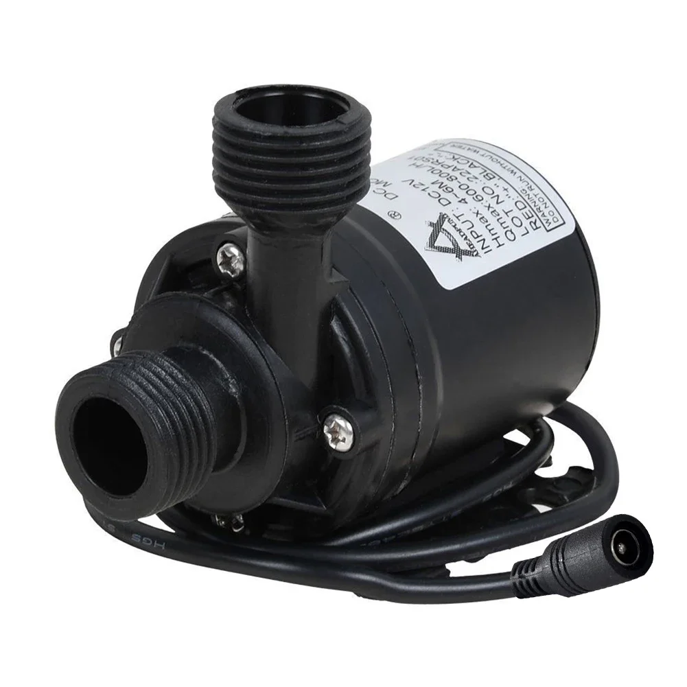 DC Water Pump DC 12V Garden High Pump 800L/H Brushless Water Pump IP68 Waterproof Low Noise High Performance Lift 5M