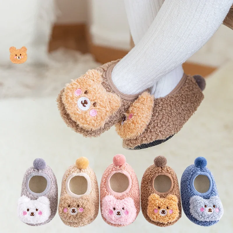 Kinder Schuh Herbst Winter Dicken Plüsch Baby Kleinkind Schuhe Anti Slip Casual Schuhe Niedlichen Cartoon Baumwolle Kinder Schuhe Zapatos Bebe