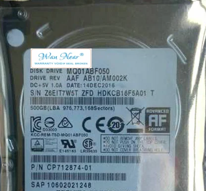 

Для MQ01ABF050 500G 2,5 SATA3 7 мм