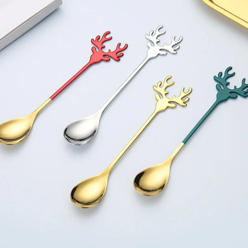 Elk Tiny Spoon for Dessert & Coffee Mixing - Adorable Tableware Accessory, Ideal Kitchen Gadget