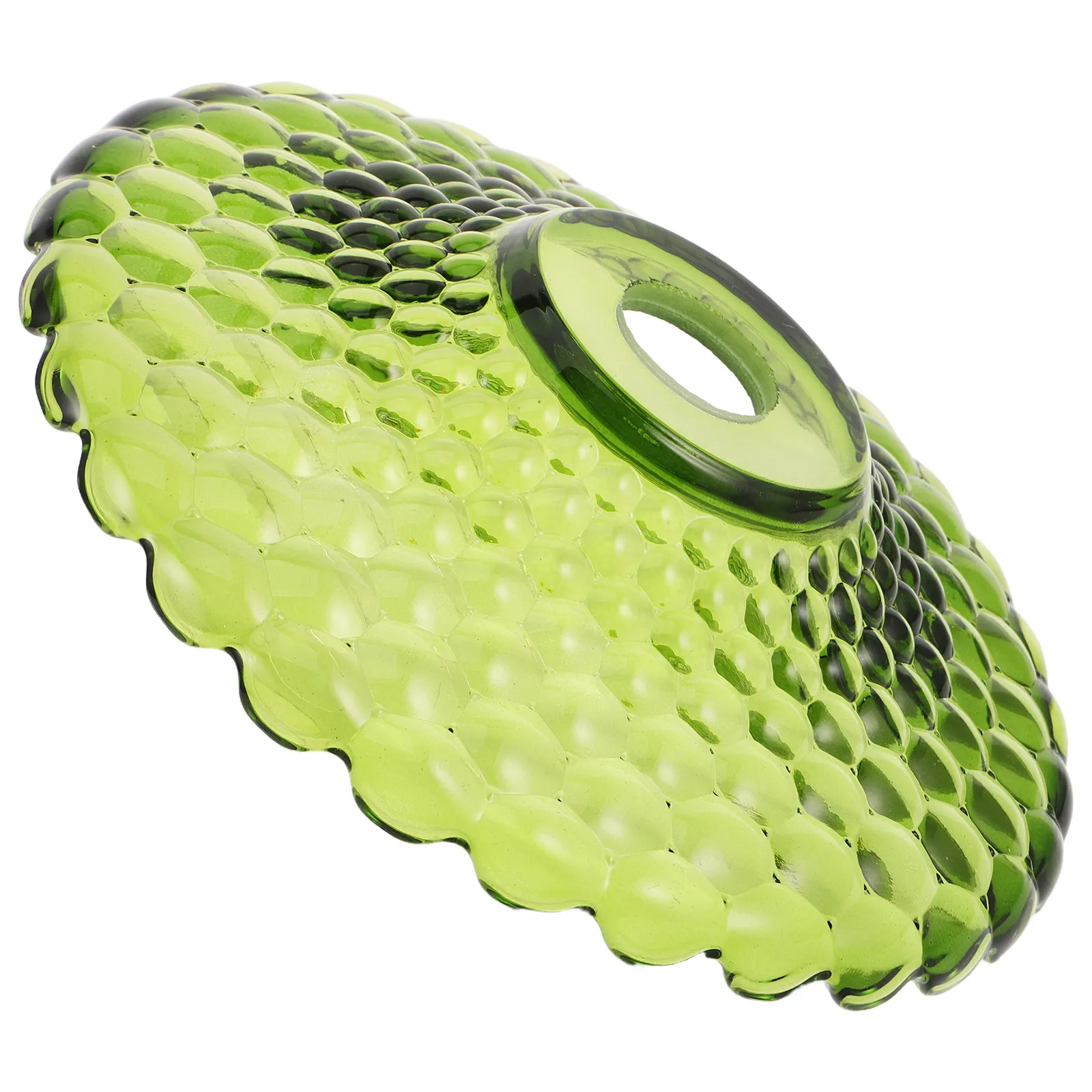 Vintage Green Glass Lamp Shade Round Flat Pendant Lamp Cover Replacement Table Floor Light Fixture Accessory Floor Fixture Shade