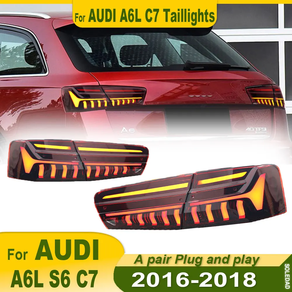 Upgrade Car Tail Light For Audi A6 C7 2016-2018 A6L LED Tail light Taillamp Back Lamp Modified CPA Model Lamp Part Plug and Play