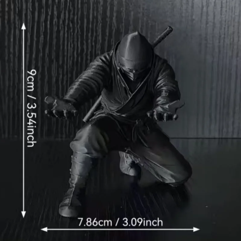 Ninja Figure Pen Holder 3D Printed Ornament Creative Desk Organizer Stationery Storage Stand Home Decor Cool Art Decoration view 5