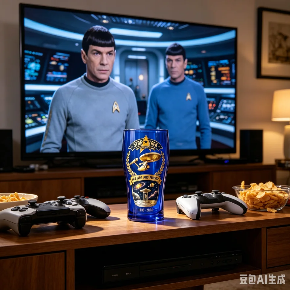 Star Trek 60th Anniversary Blue Pint Glass 1966-2026 Enterprise