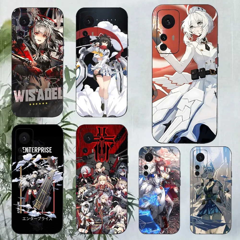 Azur Lane Phone Case For Xiaomi 11 Redmi Note 11 5G 8T 9A 9 10T Note8Pro Note9 12SUltra Black Case