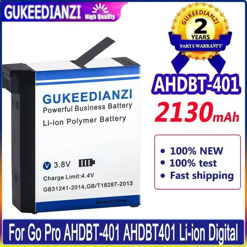 

Аккумулятор для спортивной камеры высокой совместимости 2130 мАч для Gopro Hero 4 Ahdbt-401, долговечная работа