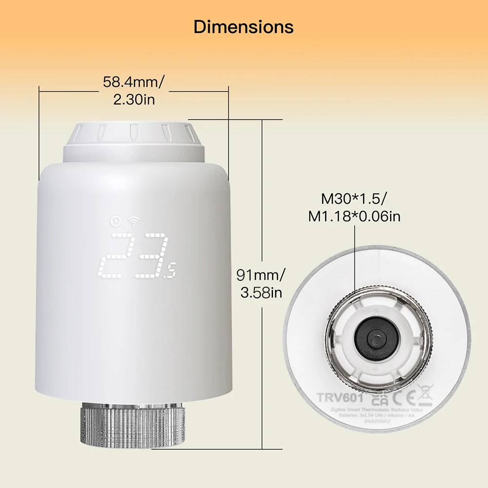 MOES Tuya ZigBee Thermostatic Radiator Valve SmartLife Wireless Remote Heating Temperature Controller Alexa Voice Control