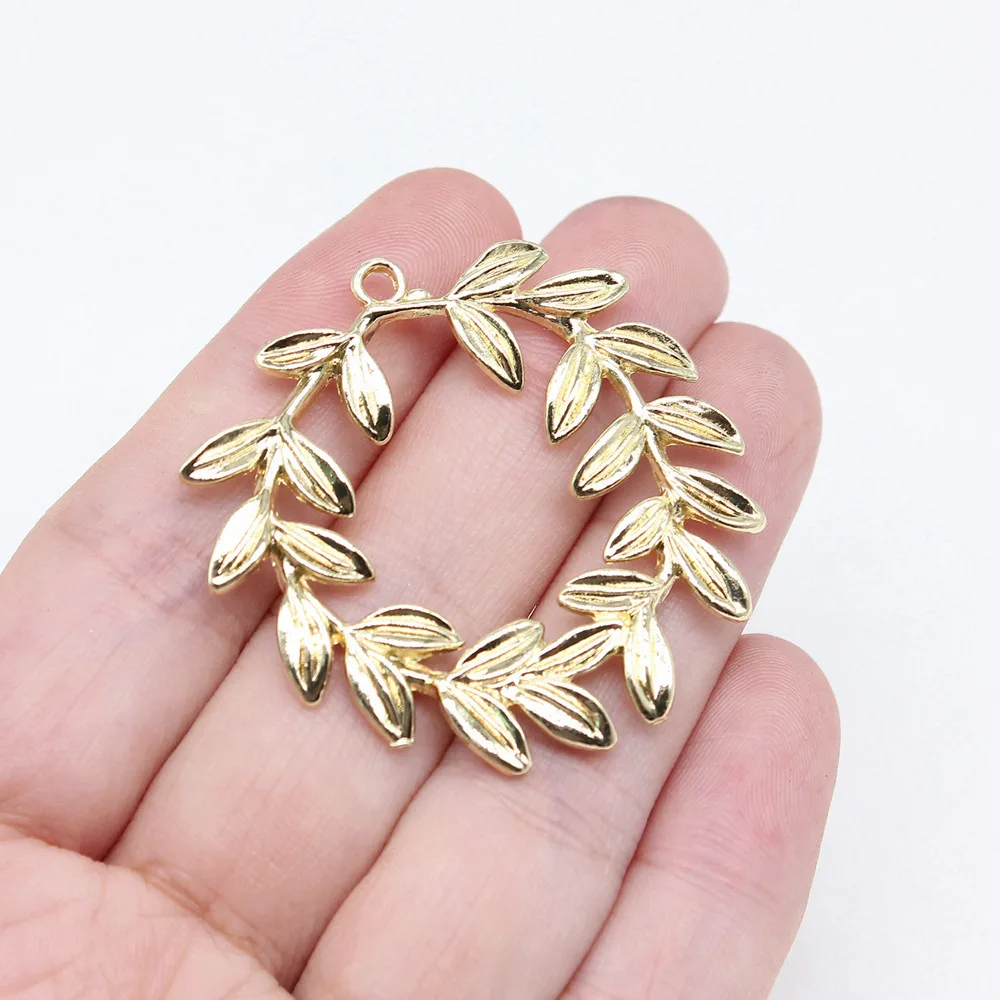 Jewelry For Woman Olive Branch Charms Diy Car Pendant 4pcs