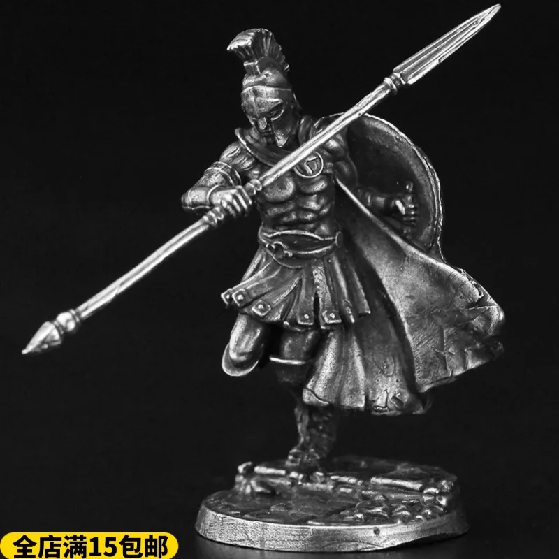 Zeigen Action figuren Metall Militär Sparta Soldat Modell Spielzeug Ornament Zubehör Display Desktop-Spiel Schachfiguren statisches Dekor