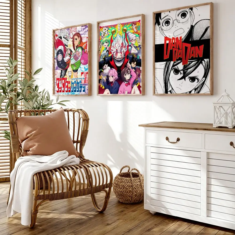 Anime D-Dan Da Dan Poster Wall Stickers HD Painting Self Adhesive Art Decals for Bedroom Living Room Home Decor