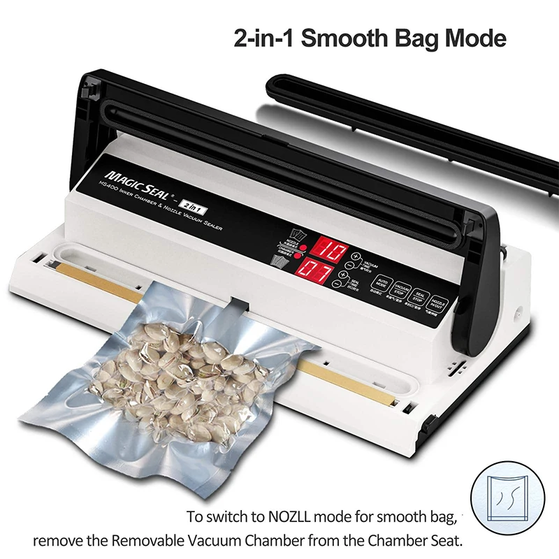 MS4005 Vacuum Air Sealing System Preservation Portable Rice Bag Storage Automatic Kitchen Food Saver Vacuum Sealer Machine