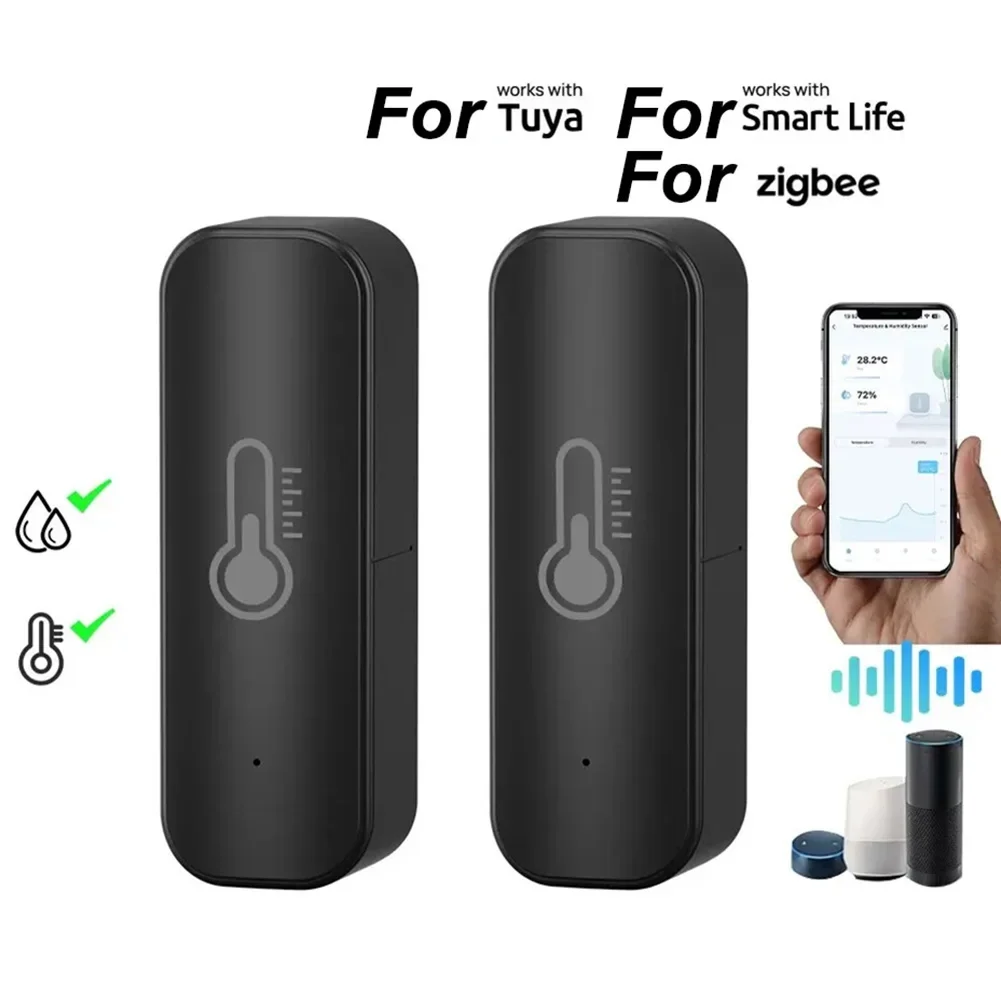 

For Tuya For Zigbee/ WiFi Smart Temperature Humidity Sensor APP Remote Control Smart Home Security Work With-Alexa-Google Home