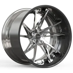 2 3 piece wheels carbon fiber rims 18 19 20 inch deep dish concave big lip 5X114.3 5X112 for racing cars