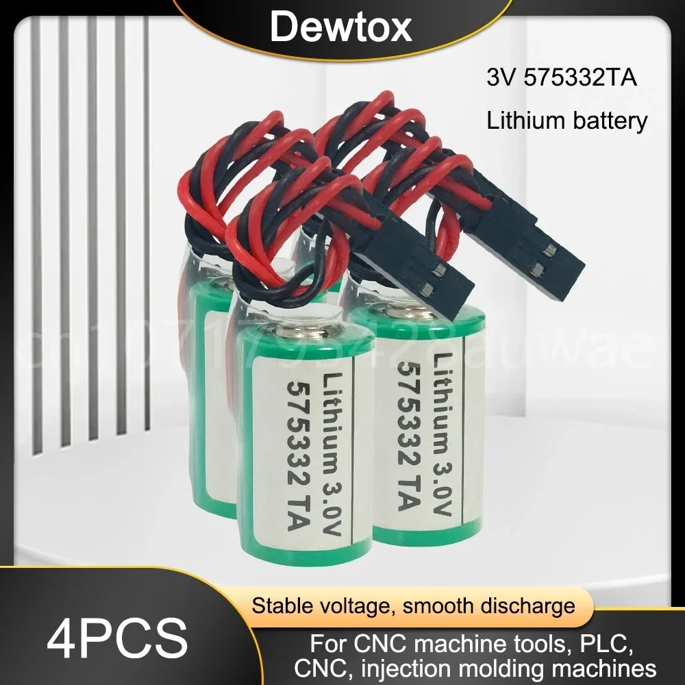 4 قطعة الأصلي الجديد 575332   تا 575332 بطارية ليثيوم TA 3V 6FC5247-0AA18-0AA0 840D NCU CNC مع مقابس سوداء