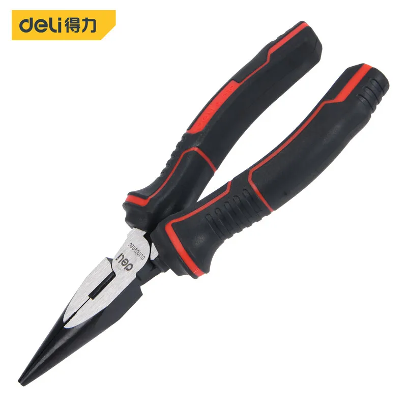 

deli Industrial German needle-nose pliers Chromium molybdenum steel shear resistant non-slip handle cutter 8 inches DL100208G