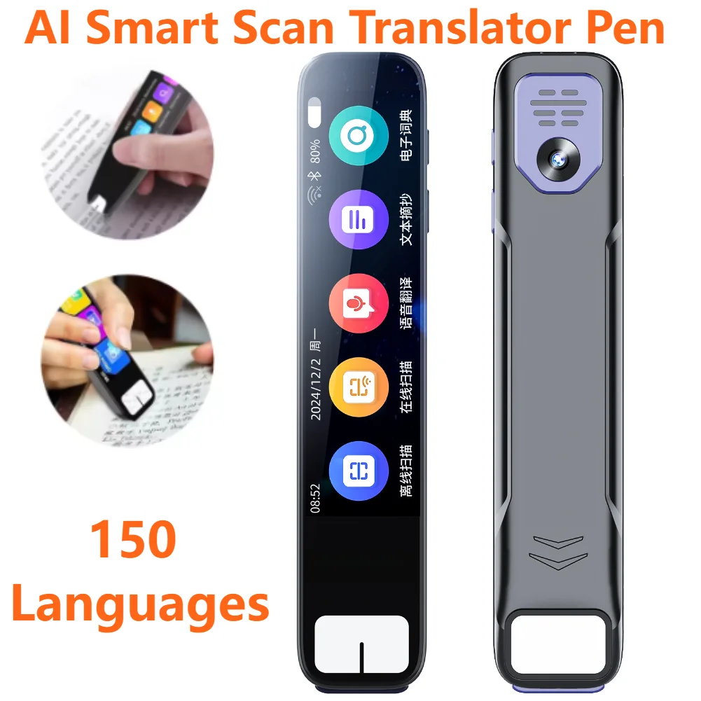 

GPT AI Translation Pen 150 Languages AI Scan Smart Translation Pen Offline Translation Point Reading Learning Voice Translator