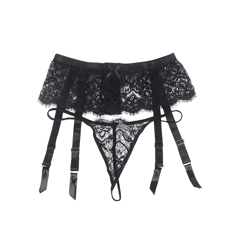 Comeondear Sexy Mesh Suspender Belt 4 Straps Lace Garter Belts High Waist Women Underwear Wedding Porte Jarretelles For Stocking