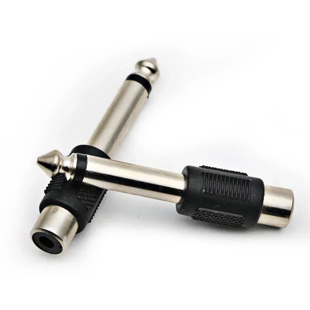 Plastic Metal Audio Adapter 1/4in Male Mono Plug Accessory Connector Microphone Connecting Pro Audio Applications