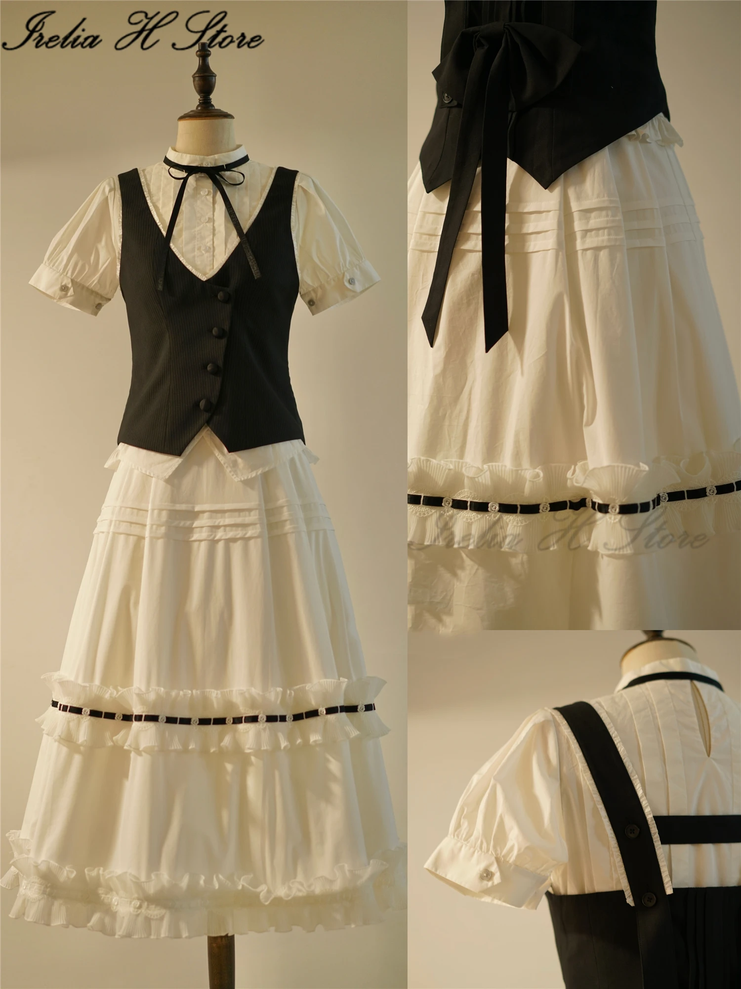 Irelia H Store Custom size made FF14 Salon server Cosplay Costume shirt vest dress skirt