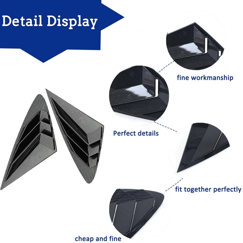 Super Sale Rear Side Window Louvers for Hyundai Sonata DN8 2020-2024 Air Vent Scoop Louver Window Scoop Louver Cover Trim