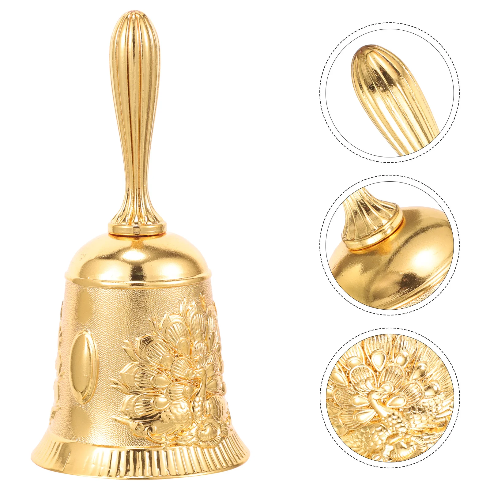 

Hand Copper Peacock Embossment Metal For Pet Training Service Alert Desk Decor Dining Room Signaling Retro