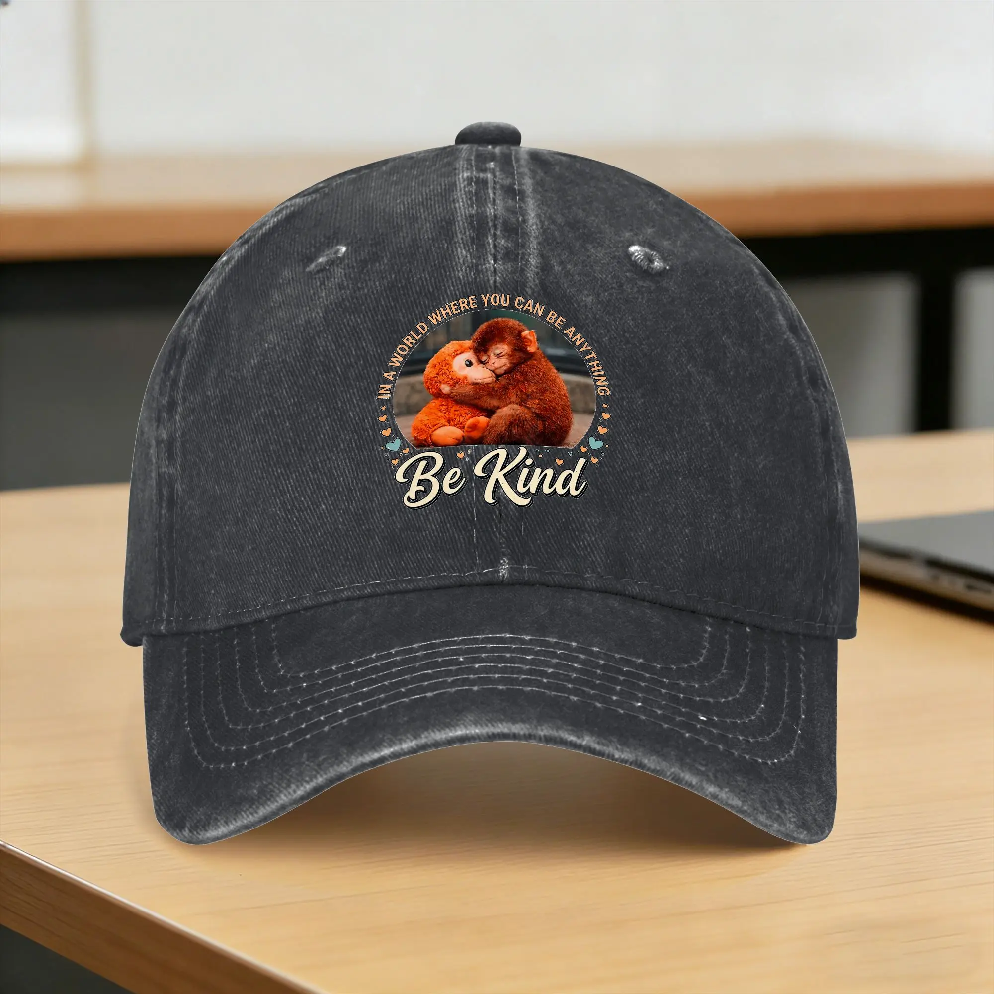 Baseball Cap in the World Where You can be Anything Be Kind Monkey Punch Summer Trucker Hat For Unisex Cool Hiking Baseball Caps