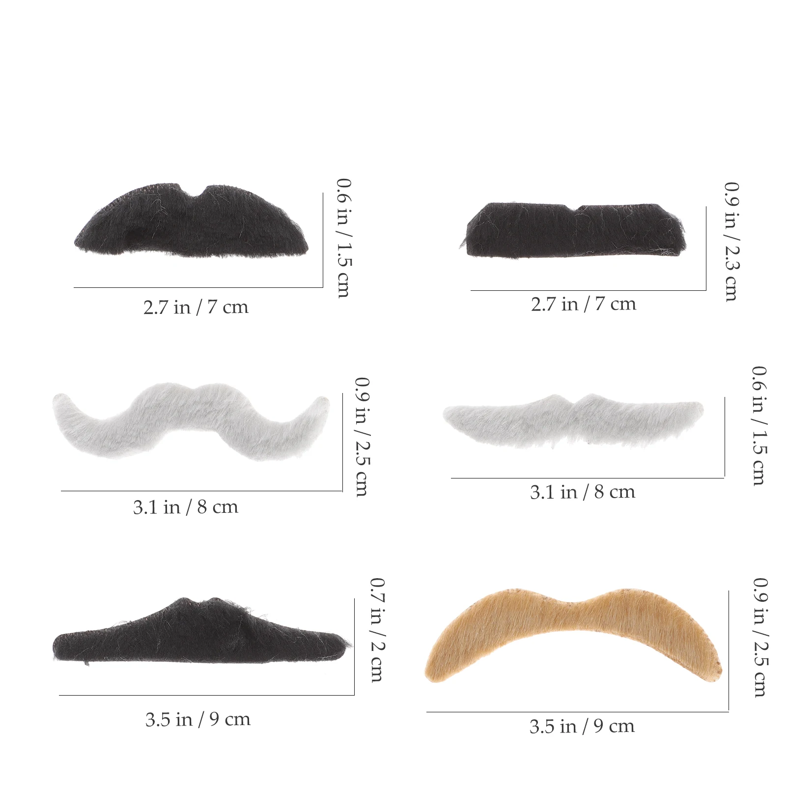 

30Pcs Creative Cosplay Fake Beards Random Color Festive Party Decoration Halloween Accessories Fake Beard Self Adhesive Beard