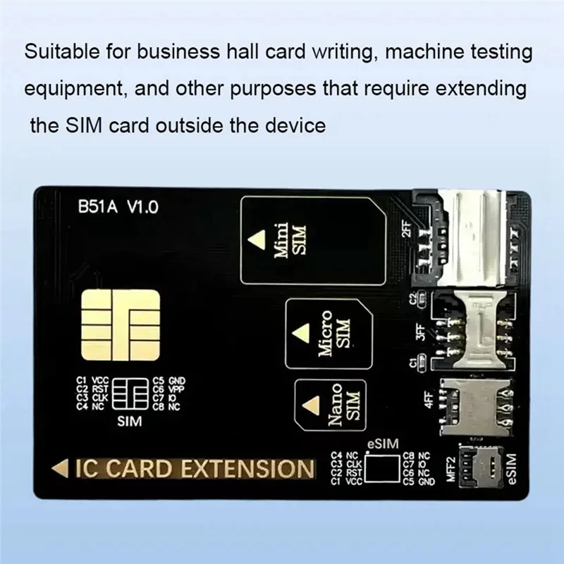 FFYY-محول البطاقة الذكية بطاقة الاختبار 4 في 1 الهاتف المحمول بطاقة SIM محول افتتاح اختبار يدعم مايكرو صغير نانو ESIM