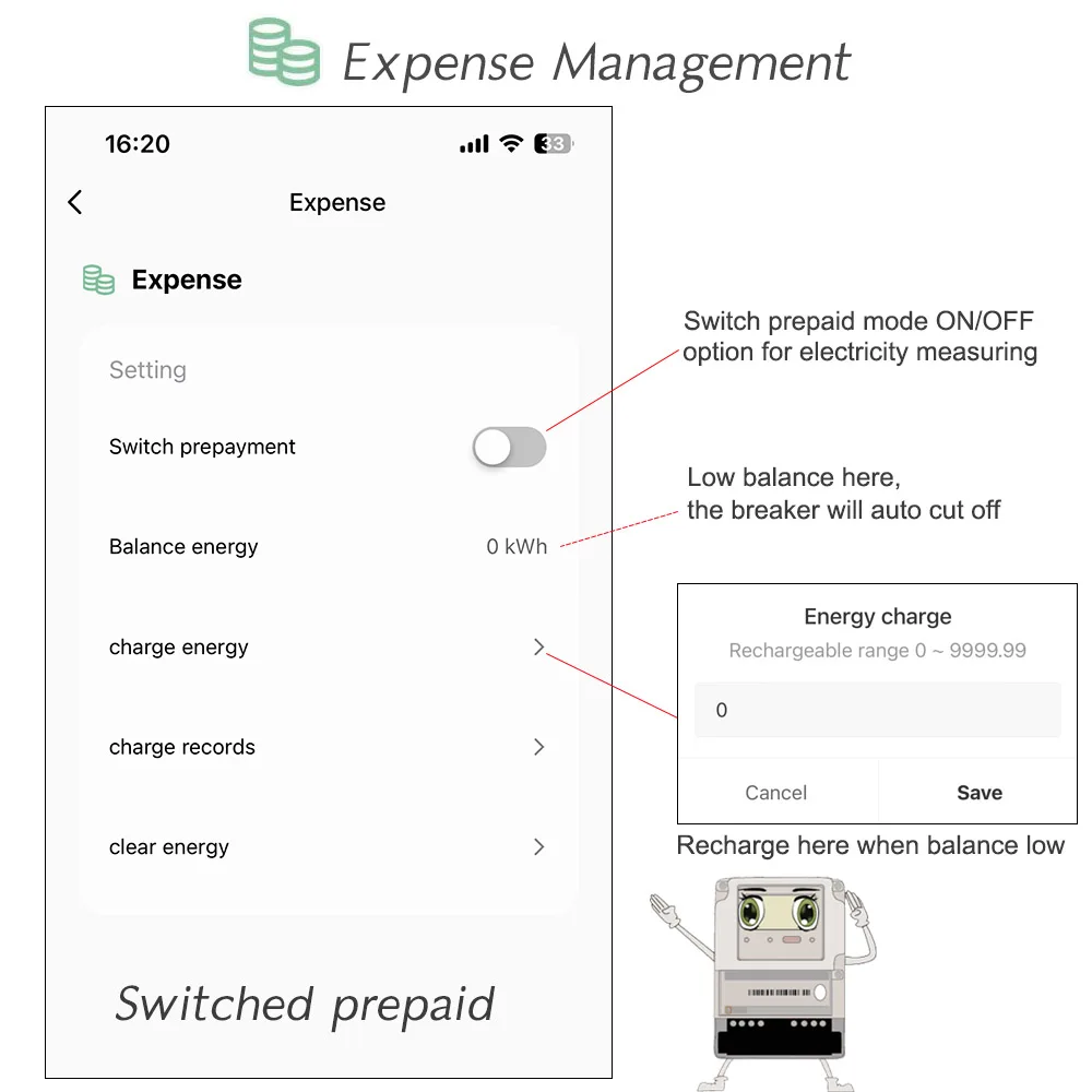 Tuya WiFi Drei Phase 4P 100A Auto-Wiedereinschaltung Über Unter Spannung Schutz Prepaid Meter Timer Schalter Stimme fernbedienung – Detail 16
