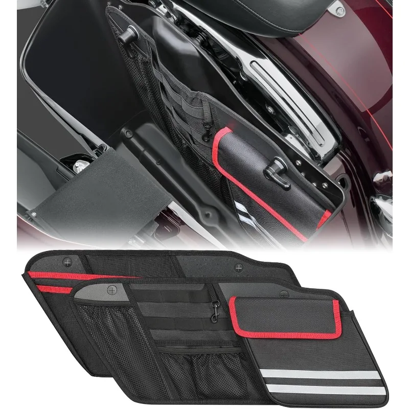 

2-Pack Motorcycle Saddlebag Organizer Compatible with 2014-2025 Harley Davidson Touring Models Road Glide Street Glide Electra G