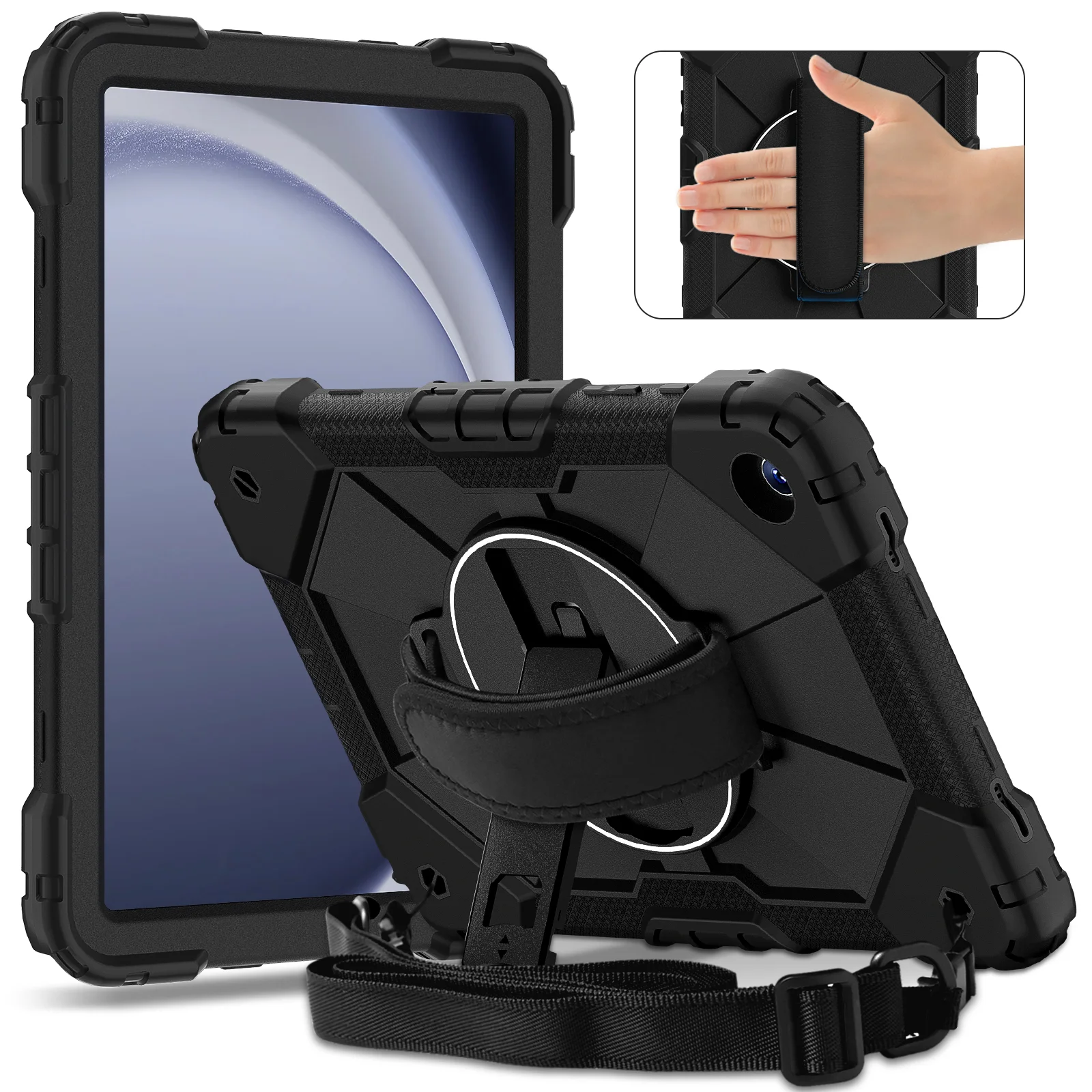 حافظة مدرعة شديدة التحمل لهاتف سامسونج تاب A11 A9 Plus 11 "SM-X230 X236 X210 X215 X216 X218 غطاء حامل دوار مع حزام الكتف #6