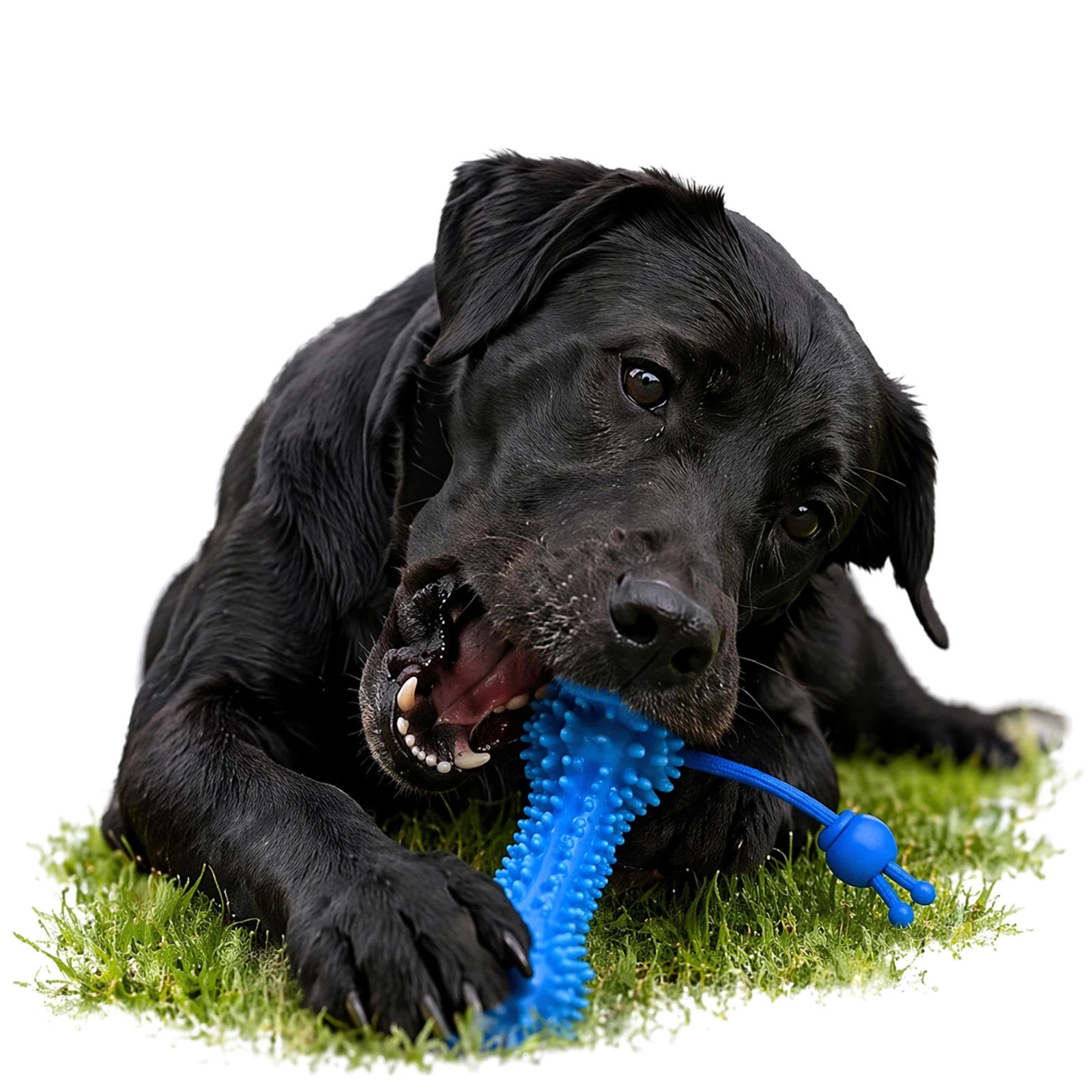 Dual-Action Canine Dental Prop with Adjustable Rope Dog Dental Chews Toy Bite-Resist for Small Medium Dogs Teeth Cleaning