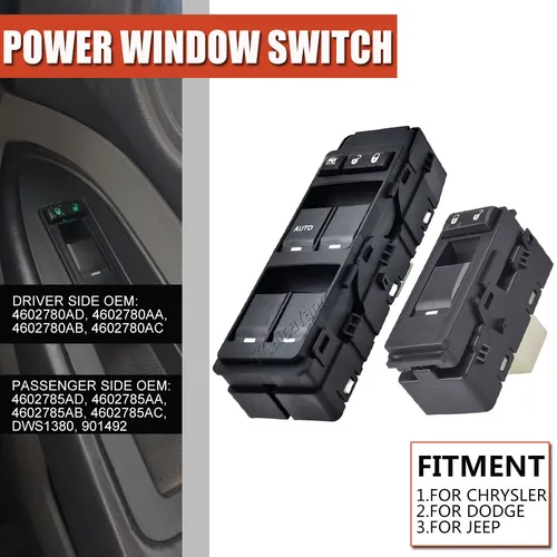 Botón de Control de elevador maestro de ventana eléctrica para Dodge Avenger calibre cargador Jeep Compass Chrysler 300 accesorios de coche