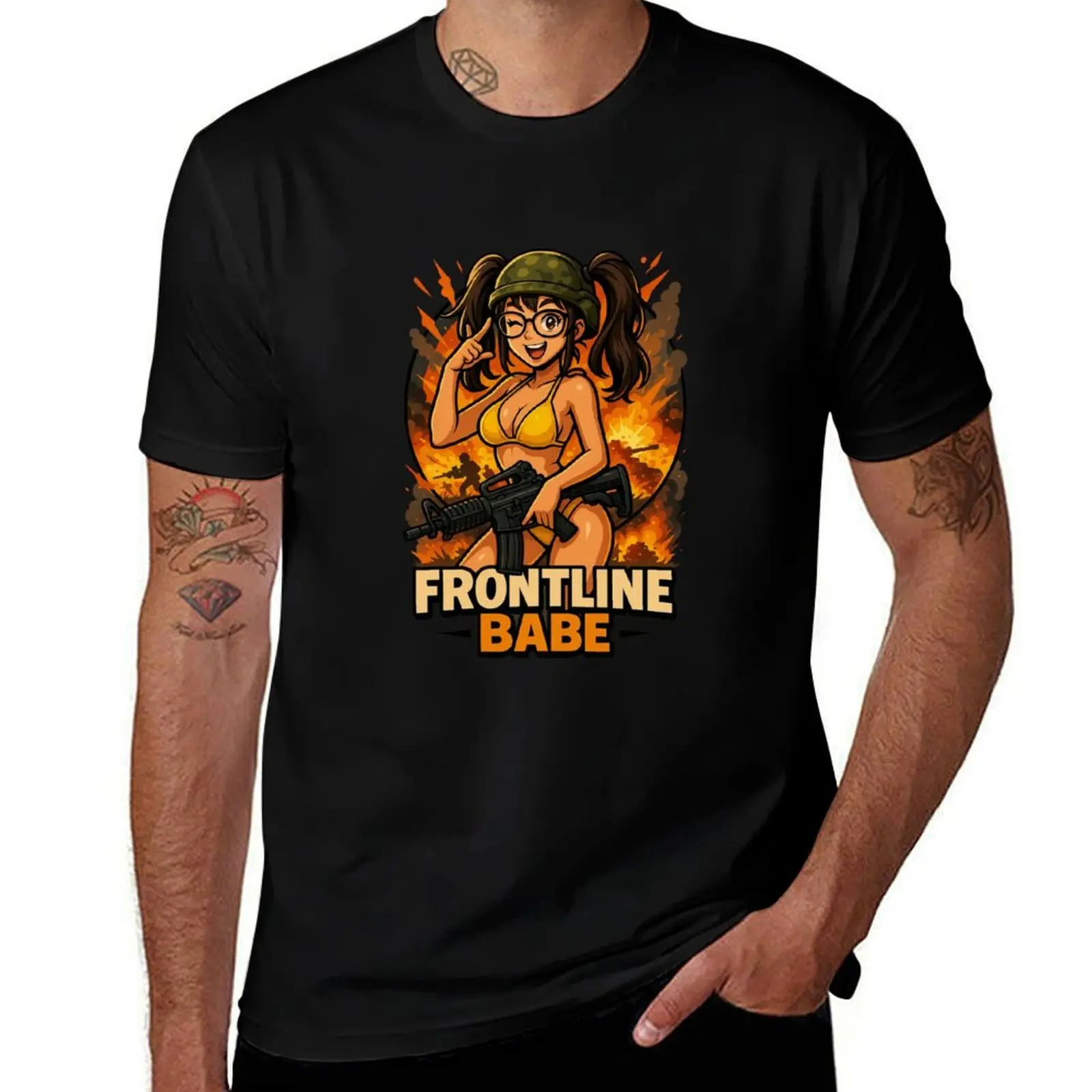 

TACTICAL GIRL T-Shirt vintage clothes graphic t shirts anime figures vintage t shirt men