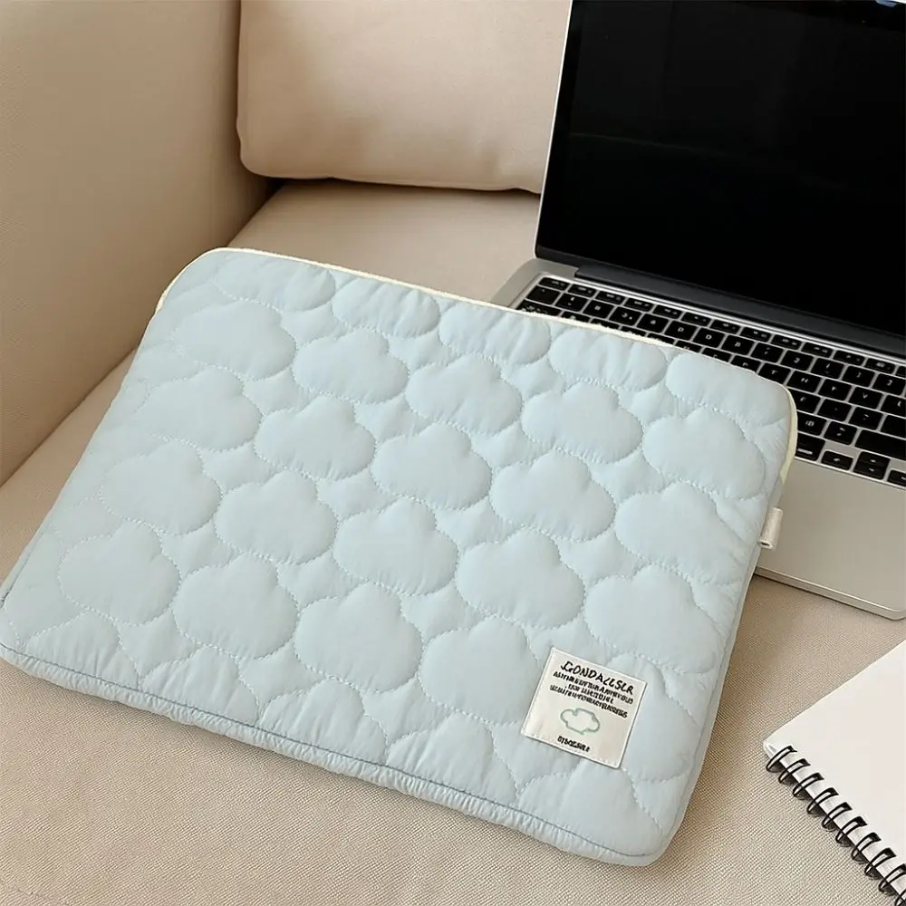 Soft Korean Style Laptop Bag Padded Portable Laptop Sleeve Cloud Lightweight Storage Bag Notebook Storage