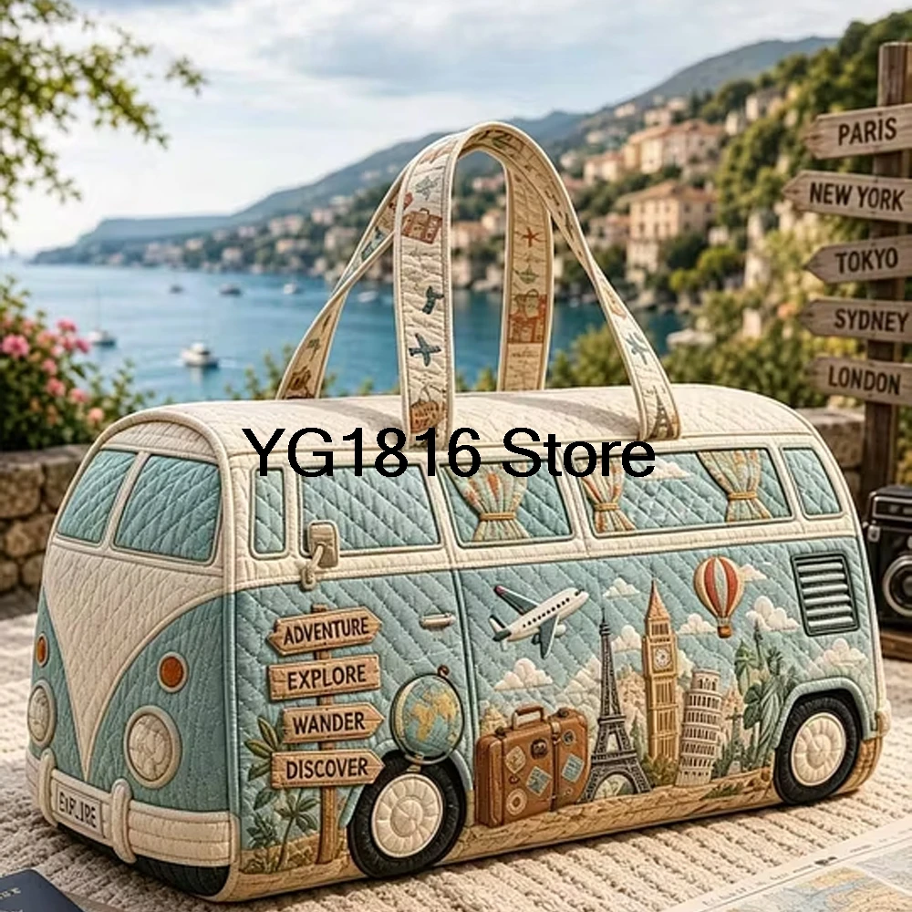 Outdoor Adventure Quilt - حقيبة سفر مبطنة ثلاثية الأبعاد بتصميم