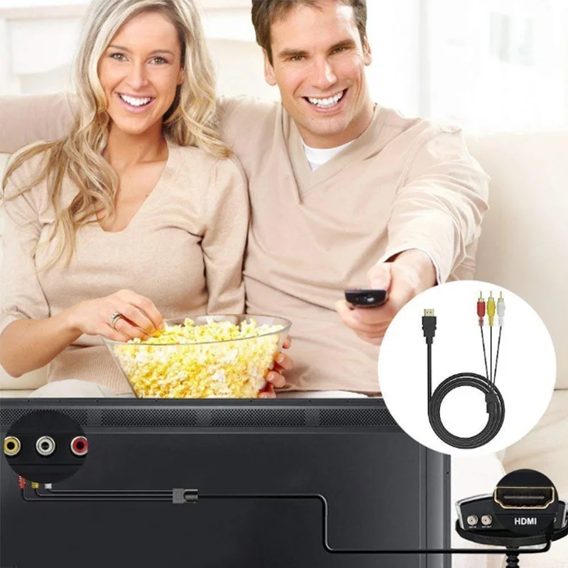 High Definition Hdmi To 3rcaAV Cable Lotus Cable Plug One Point Three Red White Yellow To AV Cable Audio & Video Cable Three